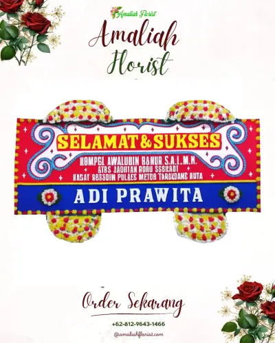 Karangan Bunga Ucapan Selamat di Akah